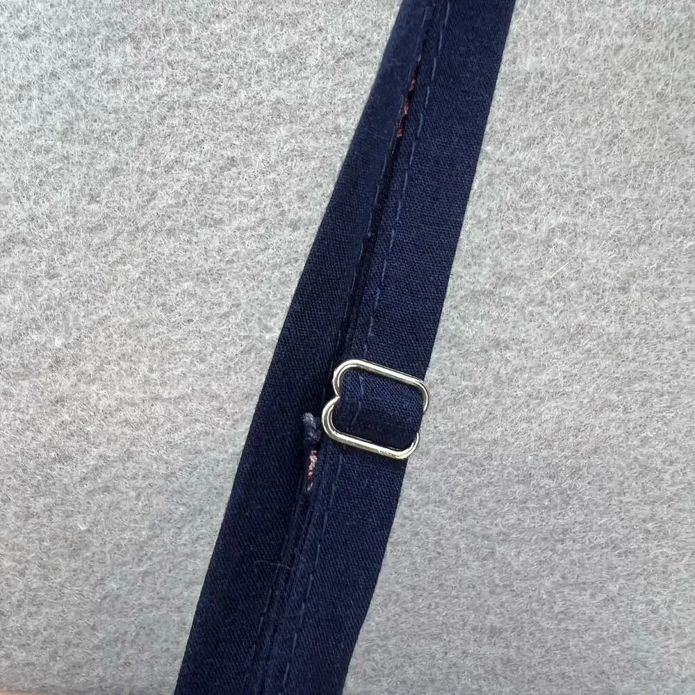 Entro Midi Sun Dress Women's Size Large Navy Boho Lined Adjustable Straps Hippie - Picture 7 of 15